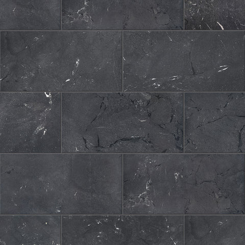 12" x 24" OMEGA BLACK QUARTZITE BRUSHED