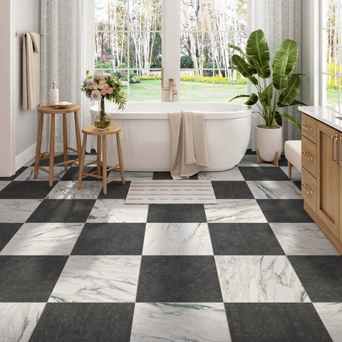 18" x 18" CALACATTA MONET TUMBLED