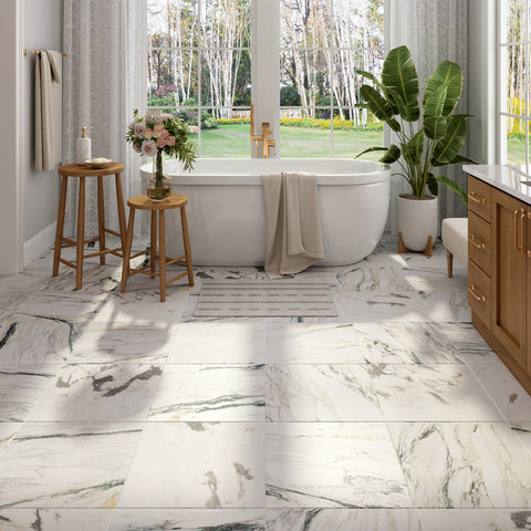 18" x 36" CALACATTA MONET BRUSHED