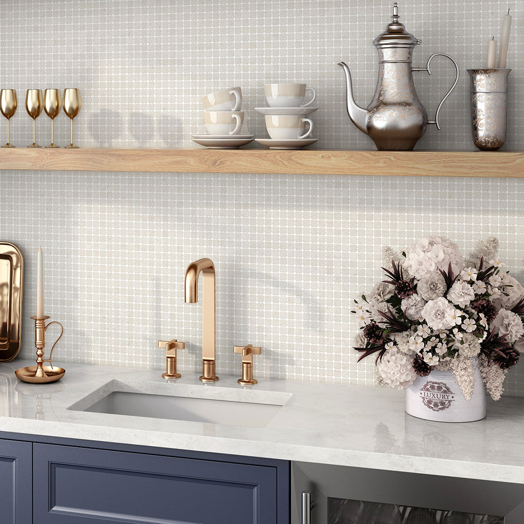 CLOVERS AGARWOOD LIMESTONE HONED - ESSENTIAL MOSAIC | DULCET TILE