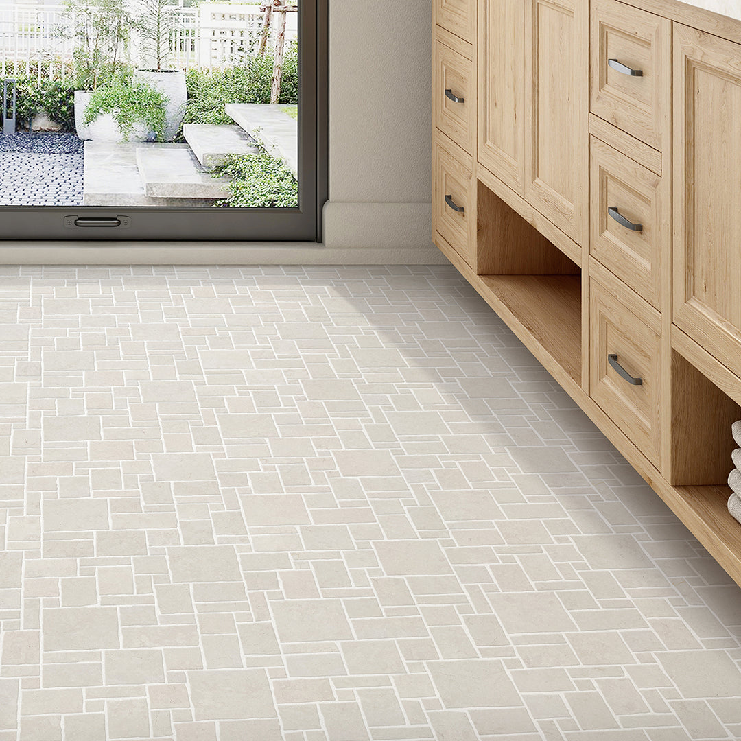 GRAND PALAZZO AGARWOOD LIMESTONE HONED - ESSENTIAL MOSAIC | DULCET