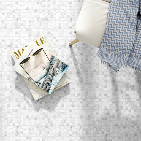 MINI BASKETWEAVE VENUS WHITE HONED