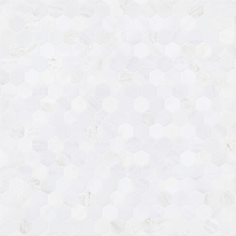 2.5" HEXAGON BIANCO NAMIBIA HONED