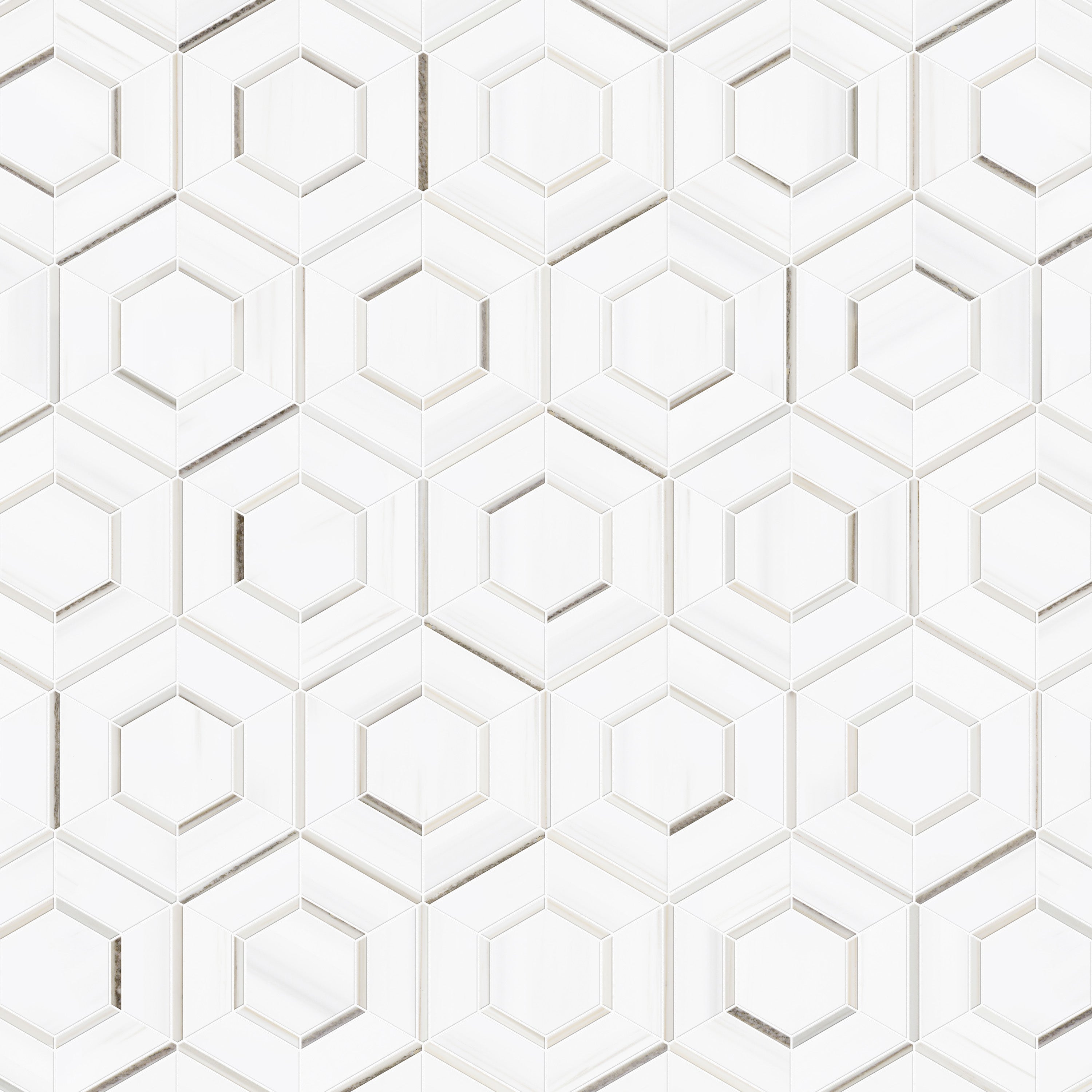 IRIS WHITE - BOUTIQUE MOSAIC | BIANCO DOLOMITE | ZEBRINO | DULCET TILE