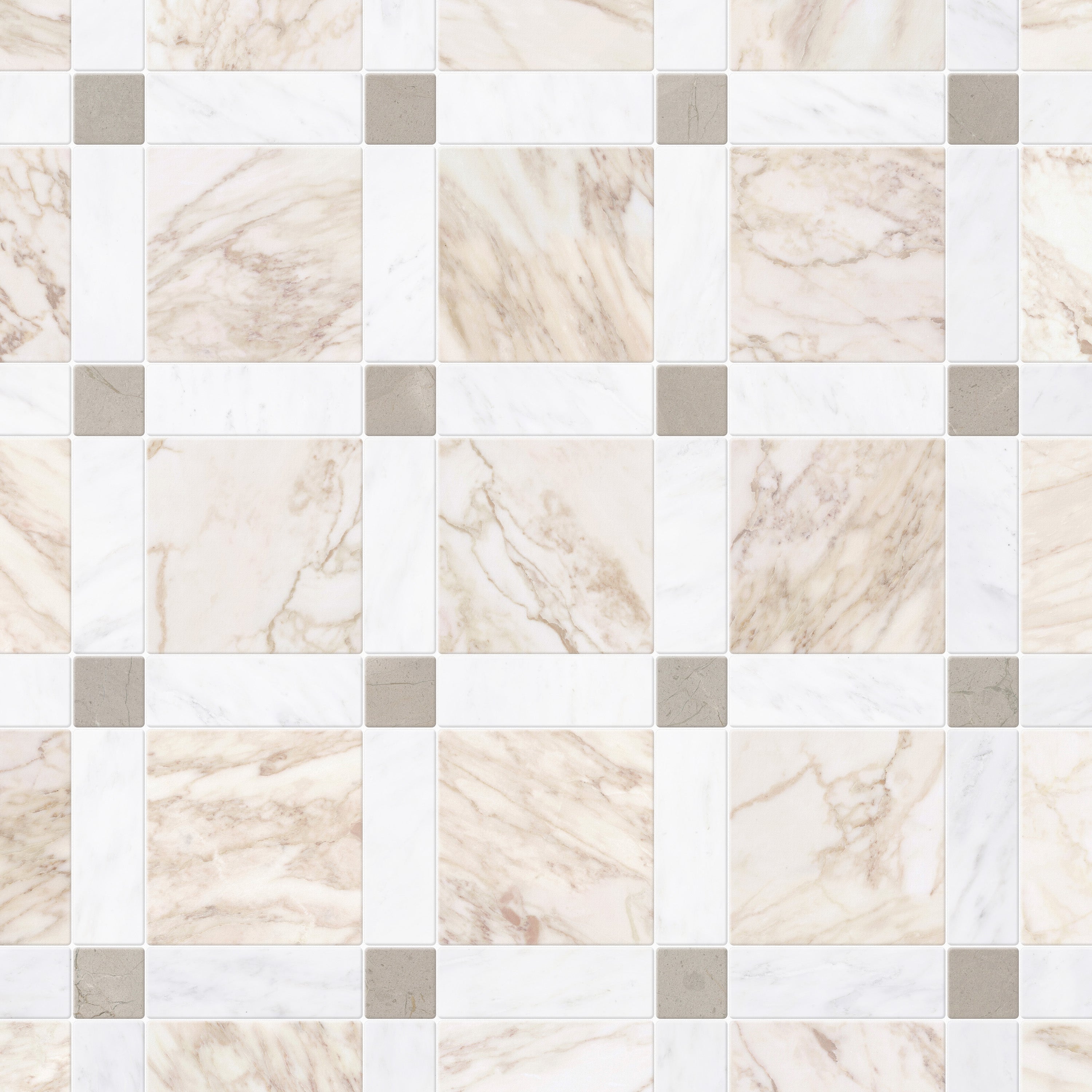 STOCKHOLM CALACATTA VAGLI TUMBLED - ESSENTIAL MOSAIC | DULCET TILE