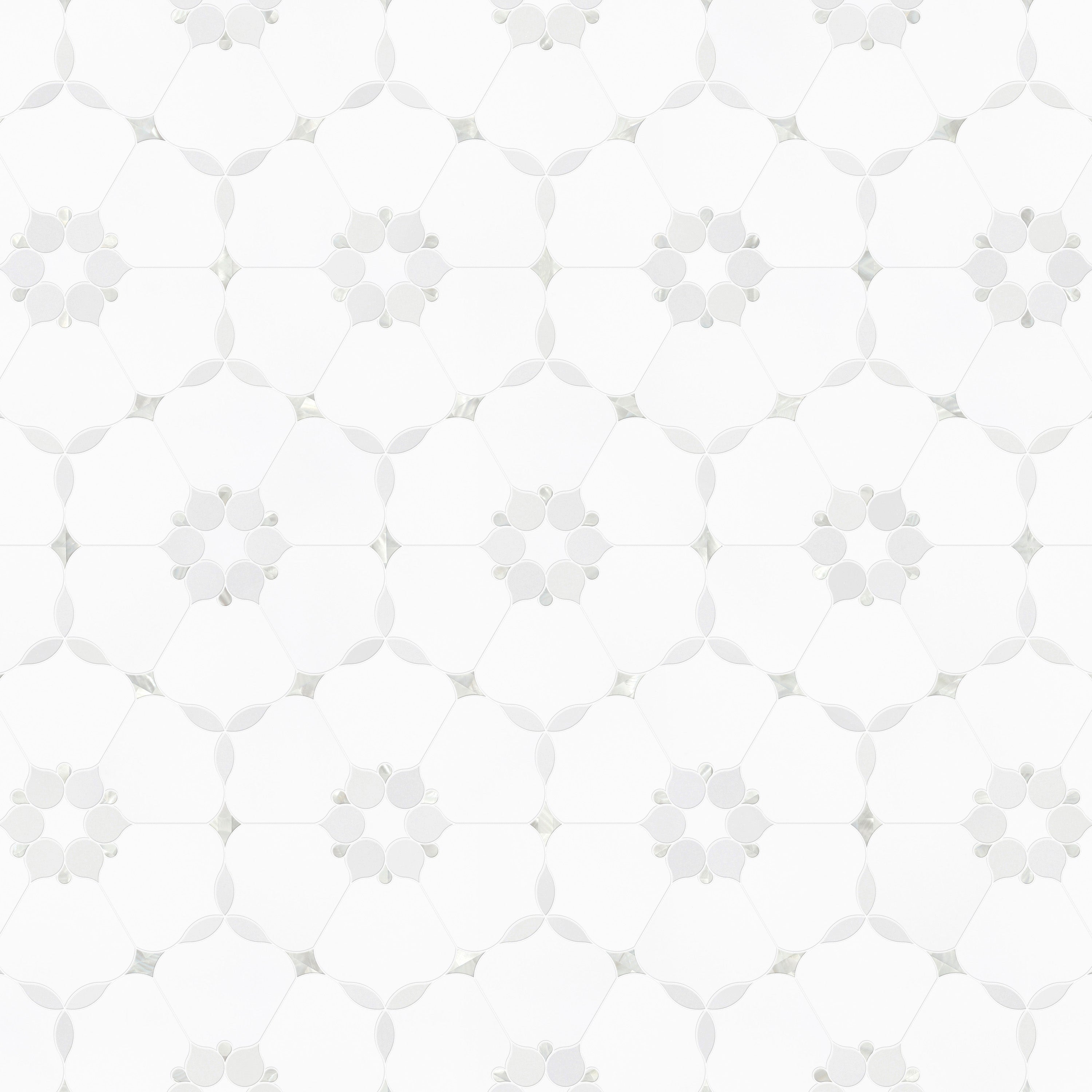 TERRI - WATERJET MOSAIC | WHITE THASSOS | DULCET TILE